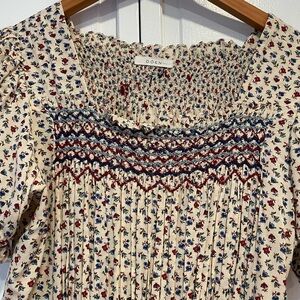 Dôen Castalia dress in Bayberry Bloom